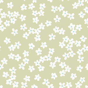 Daisy and Lilly  Collection-Floral Clusters-Light Sage-Quilting Fabrics-58240104-03