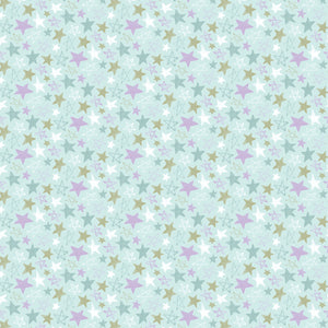 Daisy and Lilly  Collection-Star Doodles-Light Blue-Quilting Fabrics-58240106-01