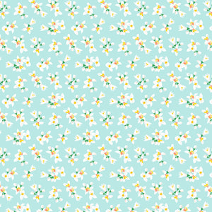 Lemon Drop Collection-Dainty Florals-Light Blue-Quilting Fabrics-58240203-02