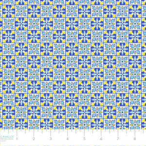 Lemon Drop Collection-Tiles-Blue-Quilting Fabrics-58240207-02