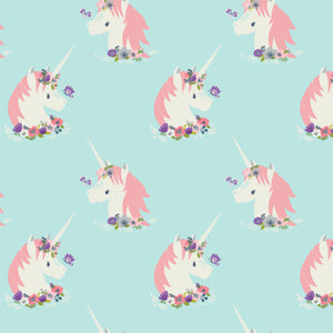 Unicorns- Blue Flannel-Full 10 YARD BOLTS