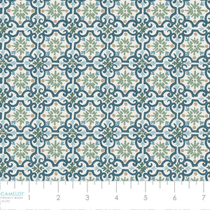 Garden Seeds Collection-Tiles Wide Width 108"-Multi-100% Cotton 66230102W-01