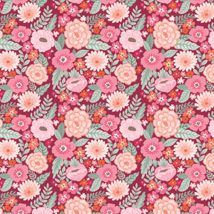 Blooming Hearts Collection-Forever Blooms-Burgundy-66240201-02