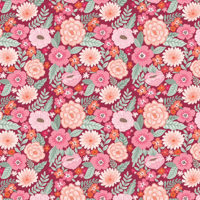 Blooming Hearts Collection-Forever Blooms-Burgundy-66240201-02