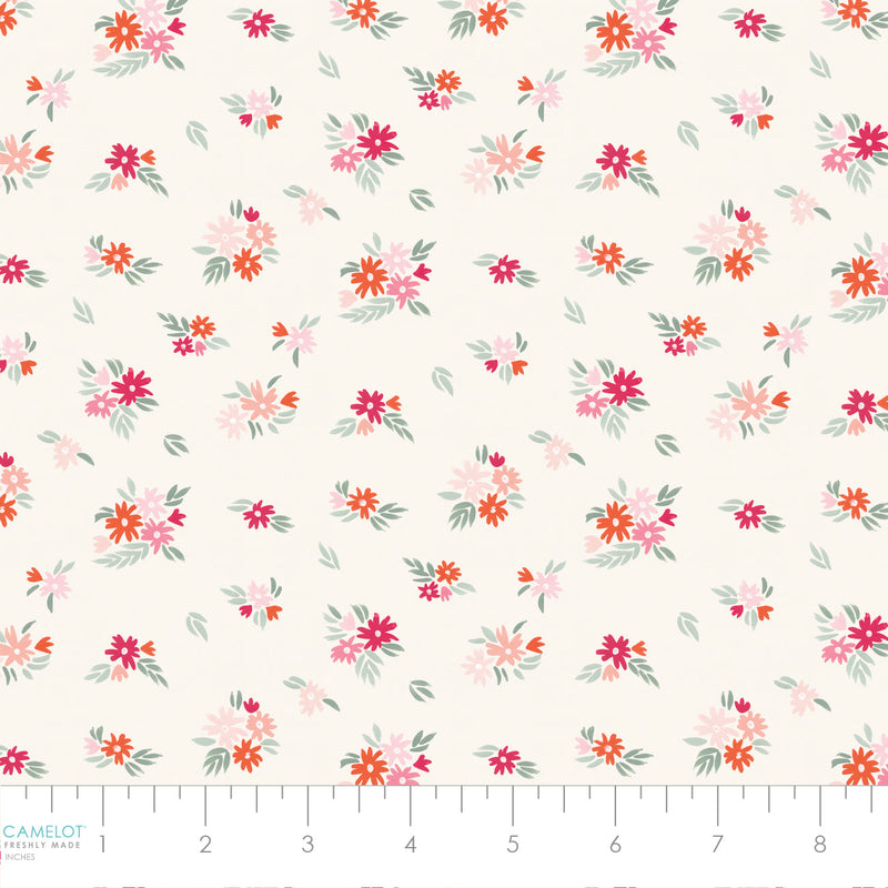 Blooming Hearts Collection-Fluttering Florals-Cream-66240203-01
