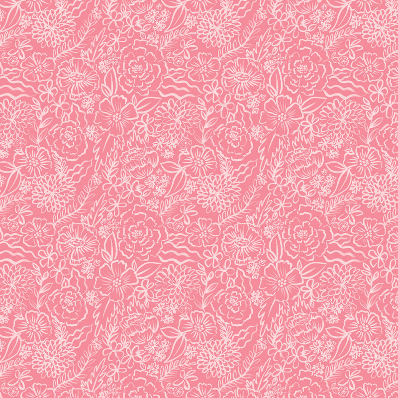 Blooming Hearts Collection-Soft Sketch Blooms-Pink-66240205-02