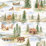Living on Lake Time Collection-Lake Scenery-Multi-100% Cotton-66250101-01