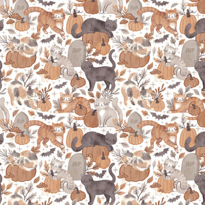 Pumpkins and Paws Collection-Pumpkins and Paws-White-100% Cotton-66250201-01