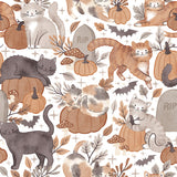 Pumpkins and Paws Collection-Pumpkins and Paws-White-100% Cotton-66250201-01