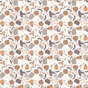 Pumpkins and Paws Collection-Soft Hallows' Eve-White-100% Cotton-66250202-01
