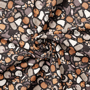 Pumpkins and Paws Collection-Soft Hallows' Eve-Charcoal-100% Cotton-66250202-02