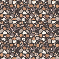 Pumpkins and Paws Collection-Soft Hallows' Eve-Charcoal-100% Cotton-66250202-02