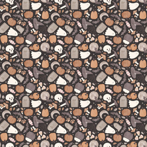 Pumpkins and Paws Collection-Soft Hallows' Eve-Charcoal-100% Cotton-66250202-02