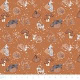 Pumpkins and Paws Collection-Forest Witch Familiars-Orange-100% Cotton-66250205-01