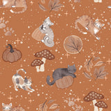 Pumpkins and Paws Collection-Forest Witch Familiars-Orange-100% Cotton-66250205-01