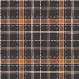 Pumpkins and Paws Collection-Harvest Plaid-Charcoal-100% Cotton-66250207-02