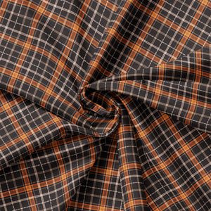 Pumpkins and Paws Collection-Harvest Plaid-Charcoal-100% Cotton-66250207-02