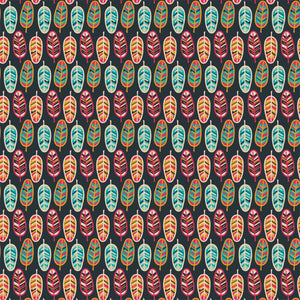 Birds of a Feather Collection- Feathers - Graphite- 100%Cotton - 44/45