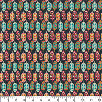 Birds of a Feather Collection- Feathers - Graphite- 100%Cotton - 44/45