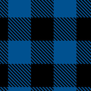Buffalo Plaid - Printed Fleece by CDS - Black Royal