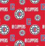 NBA -L.A. Clippers Allover - 100% Cotton 44/45 2Yd Cut