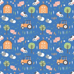 Fleece and Flannel 2024 Catalog-Barnyard Friends-Navy-Cotton Flannel-89230203B-01