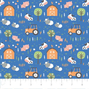 Fleece and Flannel 2024 Catalog-Barnyard Friends-Navy-Cotton Flannel-89230203B-01