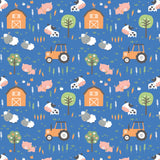 Fleece and Flannel 2024 Catalog-Barnyard Friends-Navy-Cotton Flannel-89230203B-01