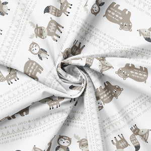 Woodland Wonders Collection-Aztec Woodland Stripe-Off-White-100% Cotton-89230207-04