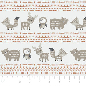 Fleece and Flannel 2024 Catalog-Aztec Woodland Stripe-Cream-Cotton Flannel-89230207B-01