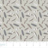 Woodland Wonders Collection-Aztec Woodland Feathers-Light Taupe-100% Cotton-89230209-05