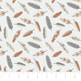 Fleece and Flannel 2024 Catalog-Aztec Woodland Feathers-Cream-Cotton Flannel-89230209B-01