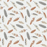Fleece and Flannel 2024 Catalog-Aztec Woodland Feathers-Cream-Cotton Flannel-89230209B-01