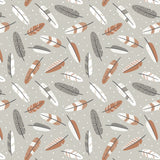 Fleece and Flannel 2024 Catalog-Aztec Woodland Feathers-Brown-Cotton Flannel-89230209B-02