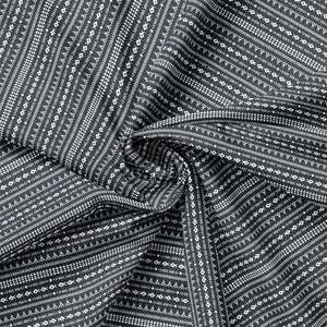 Woodland Wonders Collection-Aztec Woodland Symbols-Charcoal-100% Cotton-89230210-03