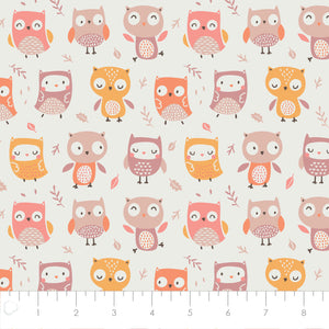Fleece and Flannel 2025 Catalog-Owl Friends-Cream-Cotton Flannel-79240101B-01
