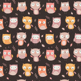 Fleece and Flannel 2025 Catalog-Owl Friends-Brown-Cotton Flannel-79240101B-02