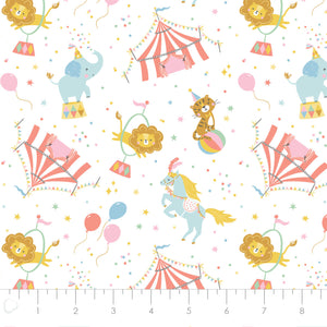 Fleece and Flannel 2025 Catalog-Circus Life-White-Cotton Flannel-79240102B-01