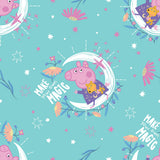 Peppa Pig Collection- Peppa Moon Magic - Cotton - Light Teal