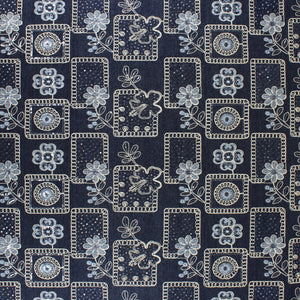Embroidered Denim-75% Tencel/22% Rayon/3%Spandex-Woven