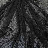 Embroidered Mesh Spangle-95% Polyester/5% Spandex-Knit