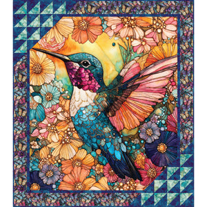Flight of Beauty Collection Cutting Corners Printed Quilt Panel-Multi-PI008PTCQ_FOB