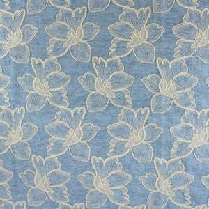 Embroidered Poly Linen-100% Polyester-Woven