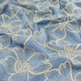 Embroidered Poly Linen-100% Polyester-Woven