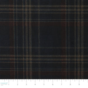 Ponte Deroma Plaid III-73% Polyester/23% Rayon/4% Spandex-Knit