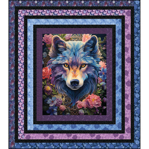 Celeste Collection Log Cabin Printed Quilt Panel-Multi- Q-047_CELESTE