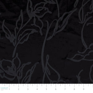 Velour Burnout-67% Polyester / 25% Nylon / 8% Spandex-Knit-