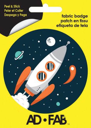 Rocket Adhesive Fabric Badge