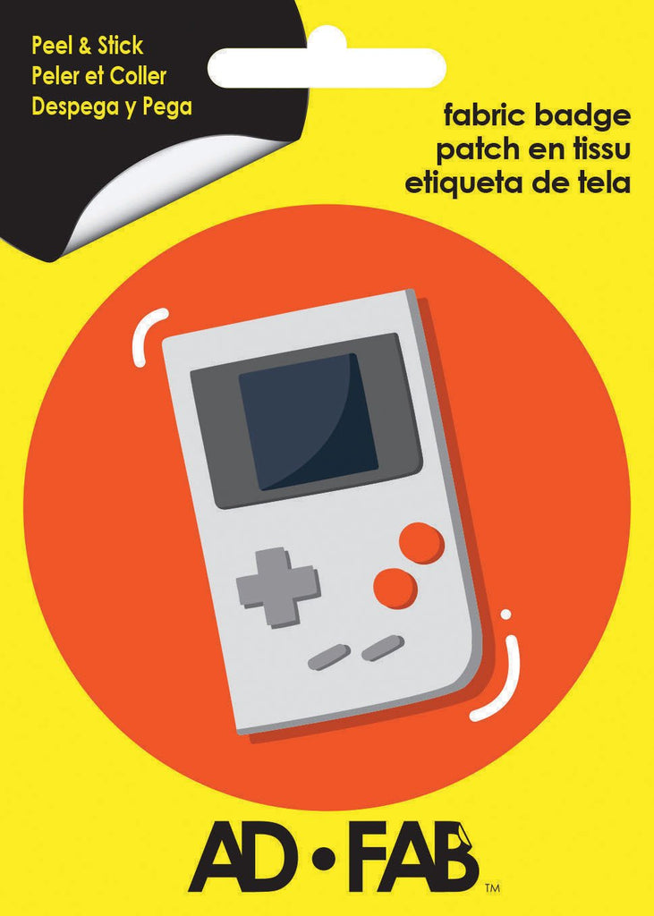 Console de jeu portable sur fond orange - Appliqué Ad-Fab