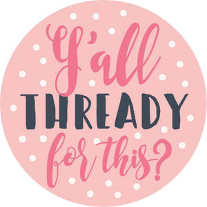 Y'all Thready Adhesive Fabric Badge